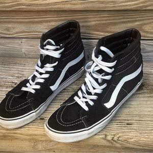 Vans Black and White High-Top Sneakers